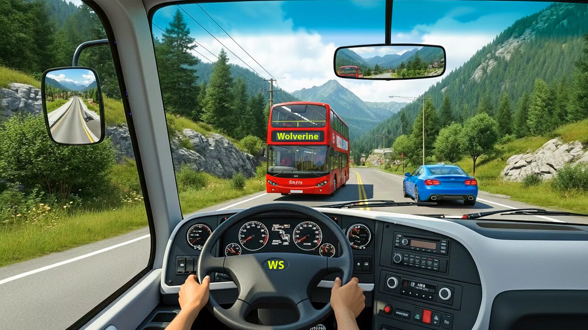 Coach Tourist Bus City Driving