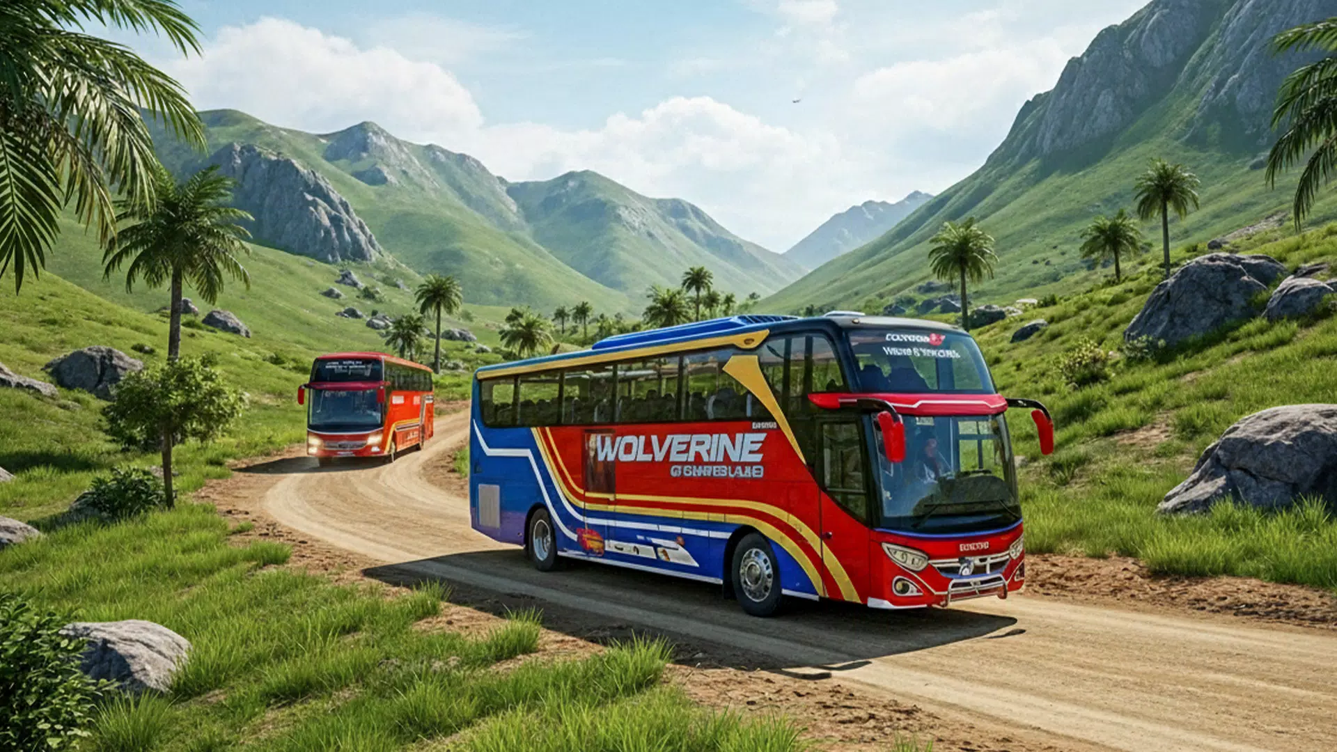 Coach Tourist Bus City Driving