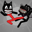 Cartoon Cat vs Stickman Fight