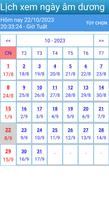 Lịch xem ngày âm dương captura de pantalla 1
