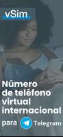 Telegram virtuales teléfono Poster