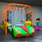 Blocky Car Wash Service Workshop Garage আইকন