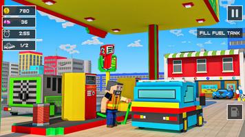 Blocky Car Wash Service Workshop Garage captura de pantalla 2