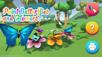 AR Butterflies and Flowers Free Poster