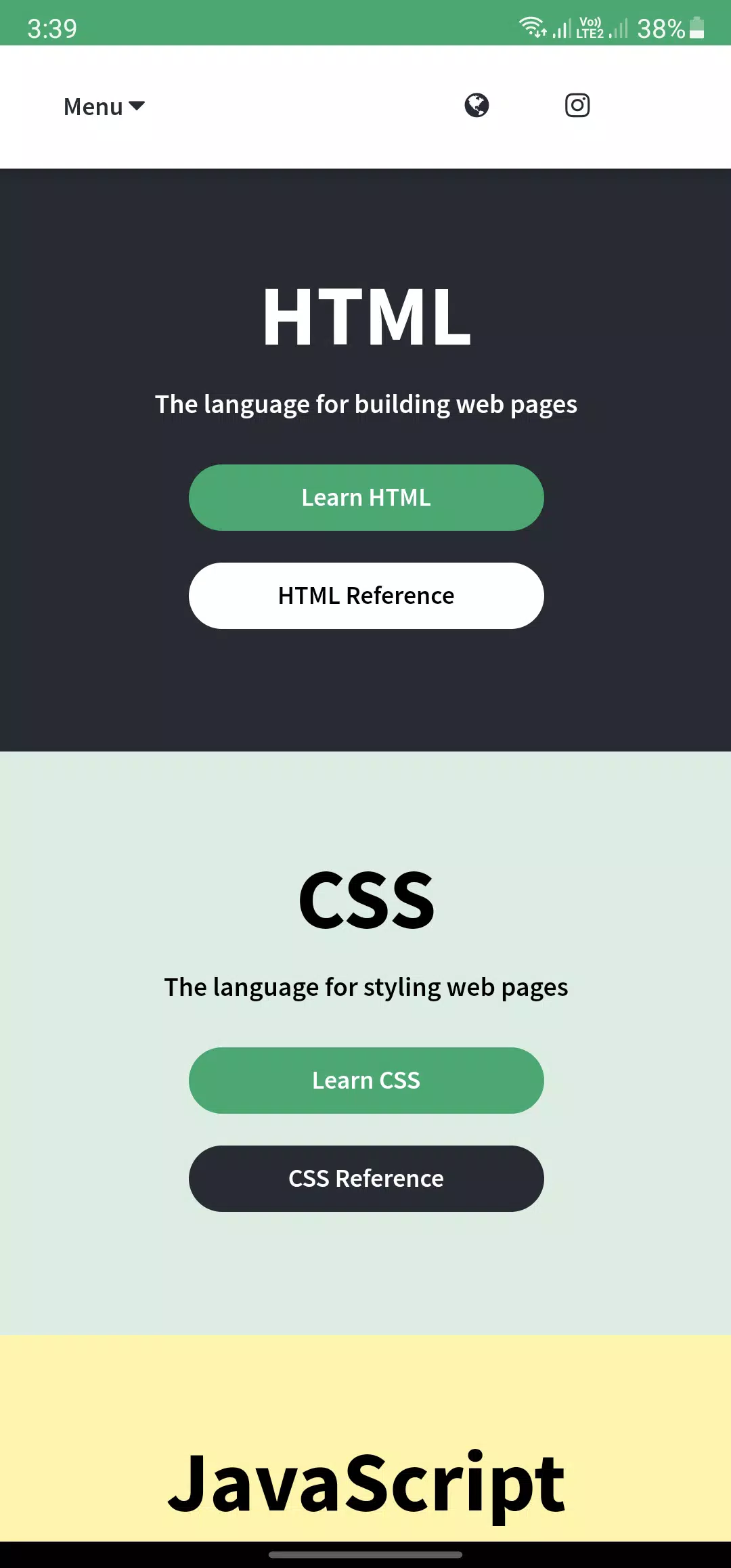 W3Schools : Learn HTML,CSS,C#,Python,R and React APK for Android Download