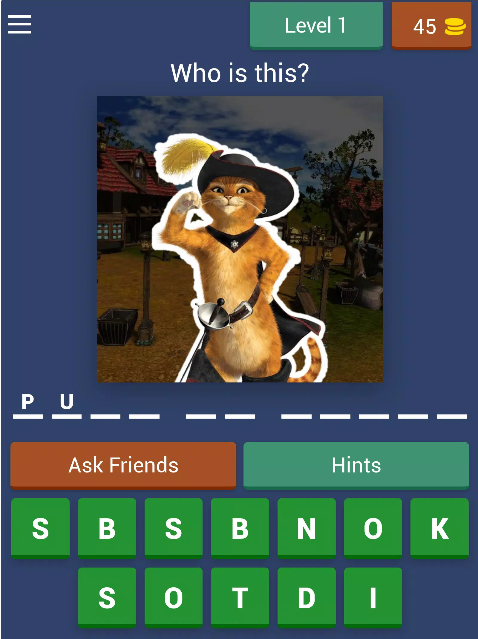 Puss In Boots Quiz Game!! Available in Google Play (FREE) : r/AndroidGaming