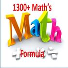 1300+ Maths Formula ikona