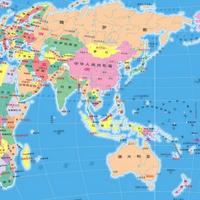 世界地图 2023 与国家和城市 Affiche