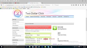 $2 Dollar Clicks PTC स्क्रीनशॉट 1