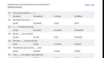 853 English Grammar Tests تصوير الشاشة 1