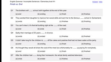 853 English Grammar Tests تصوير الشاشة 2