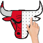 Basketball Team Pixel Coloring icon