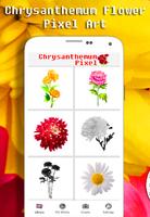 Chrysanthemum Flower Color By Number - Pixel Art poster