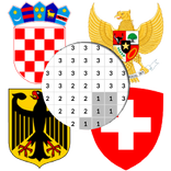 State Symbols Coloring By Number - Pixel Art