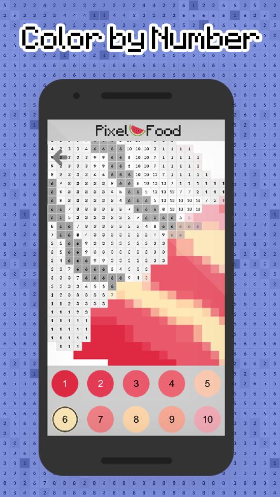Peinture Par Numéro Nourriture Pixel Repas Pour Android