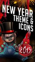 Scary Doll New Years Theme - Wallpapers and Icons capture d'écran 3