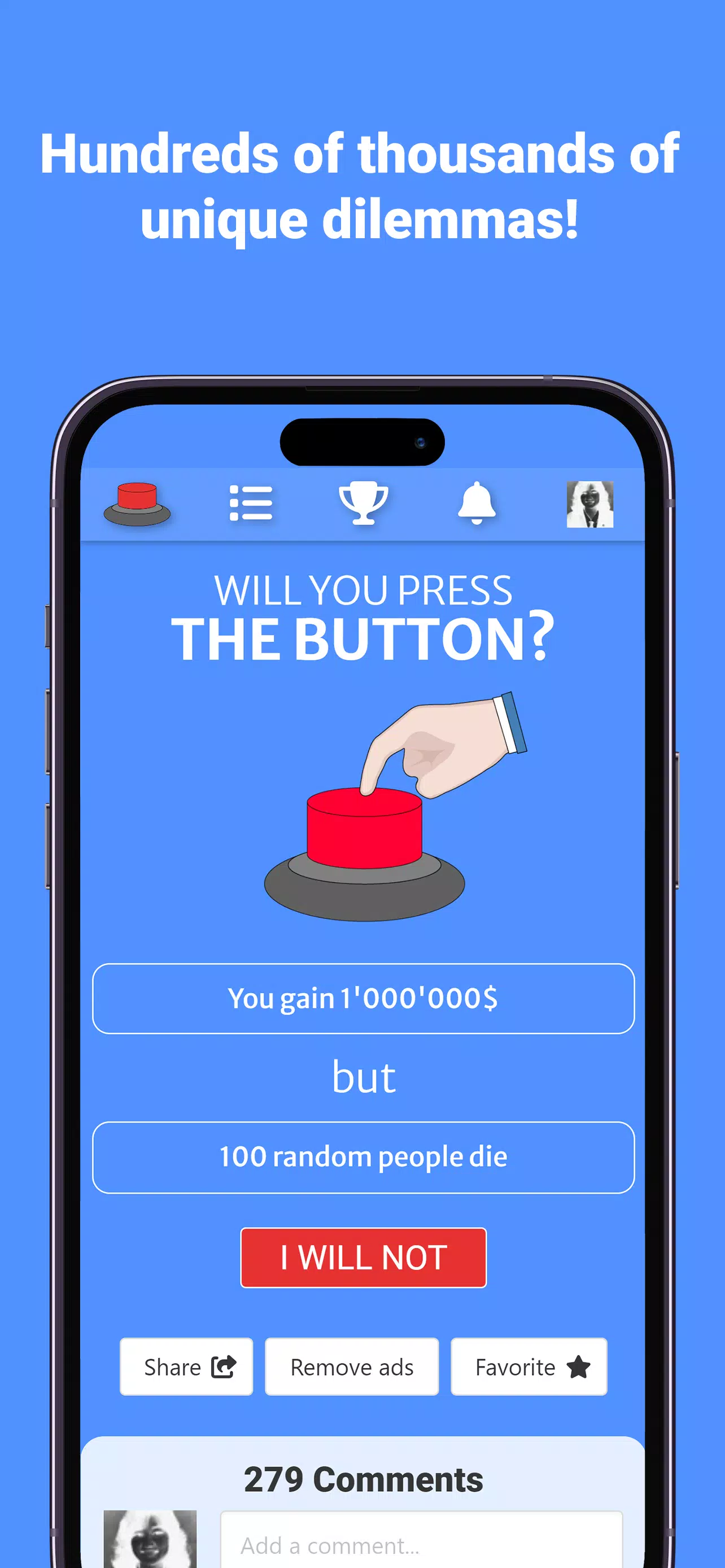 Скачать Will You Press The Button? APK для Android