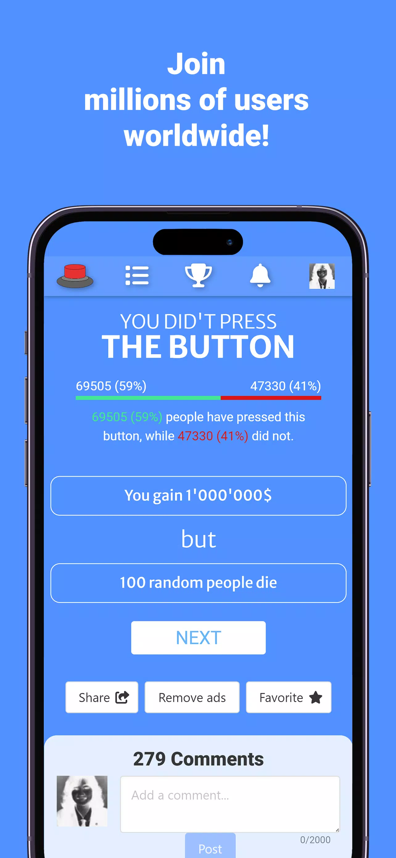 Скачать Will You Press The Button? APK для Android