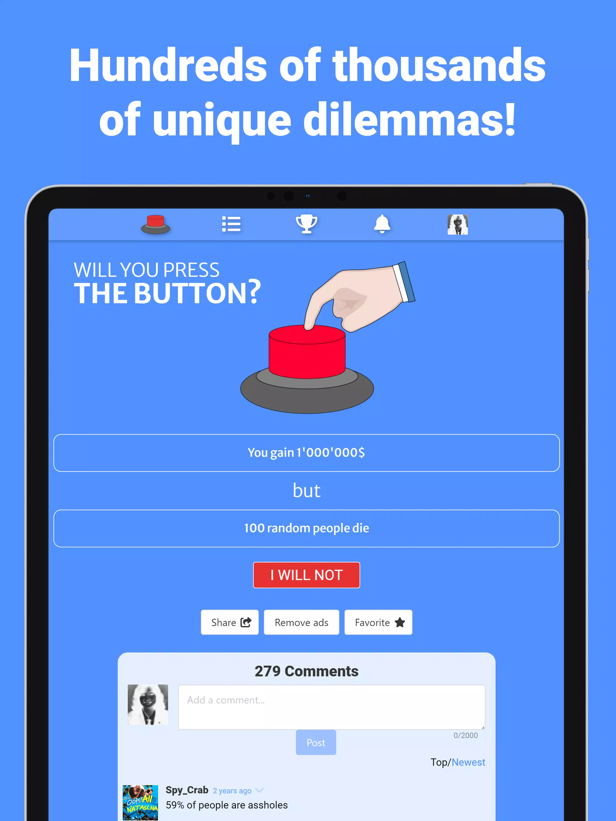 Will you press the button? for Android - Download the APK from Uptodown