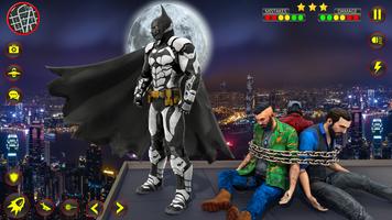 Flying Bat Hero Man Superhero poster