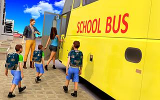 City School Bus Driving Games постер