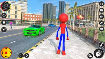 Spider Stickman Game Rope Hero imagem de tela 3
