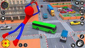 Spider Stickman Game Rope Hero imagem de tela 1