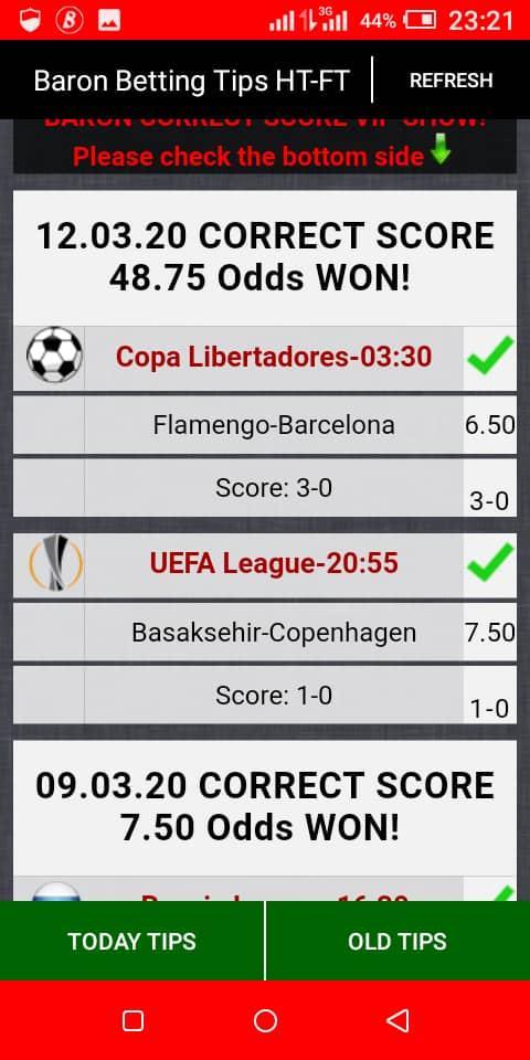 Download Baron Correct Score Vip Apk