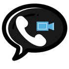 Black message video talk icône
