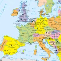 Carte de l'Europe en HD постер