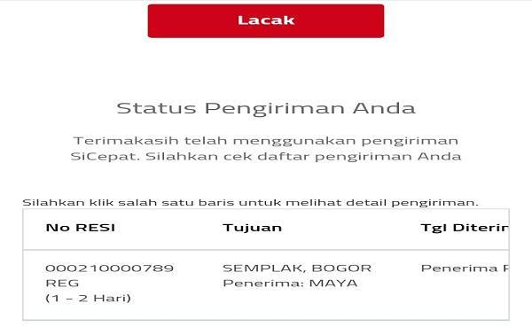 Cek Resi Sicepat For Android Apk Download