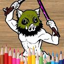 click coloring for Demon Slayer APK