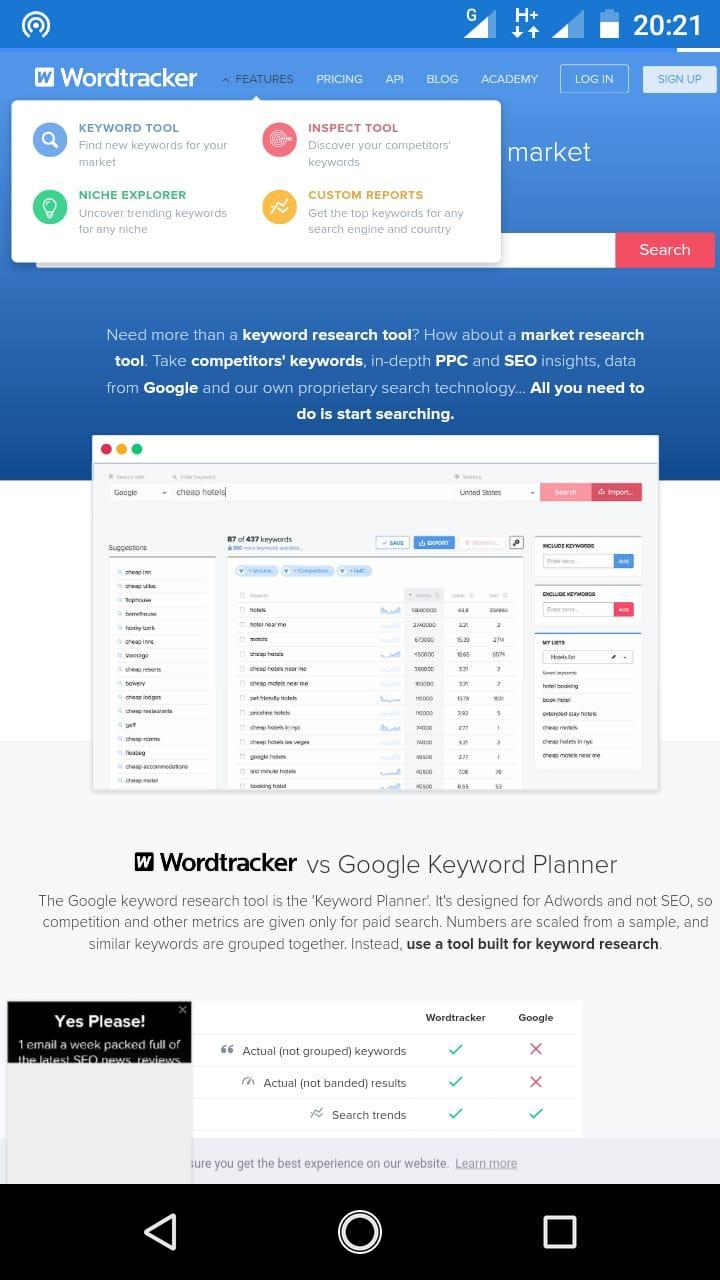 Free Keyword Research Tool From Wordtracker For Android Apk Download