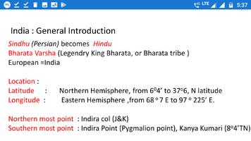 General Introduction Of India in Short Points(Geo) الملصق