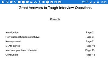 Great Answers To Tough Interview Questions الملصق