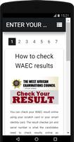 How to check WAEC results Poster