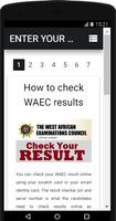 Poster How to check WAEC results