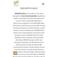 INFINITY8 BALI الملصق