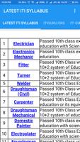 LATEST ITI SYLLABUS पोस्टर