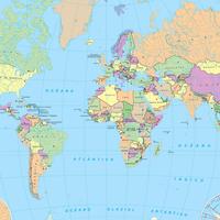 Mapa del mundo 2023 โปสเตอร์