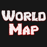 World Map countries and cities أيقونة