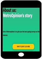 MetroOpinion Survey Rewards Affiche