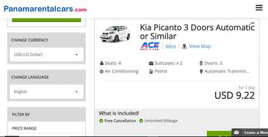 Rent a car in Panama - Panama Rental Cars capture d'écran 1