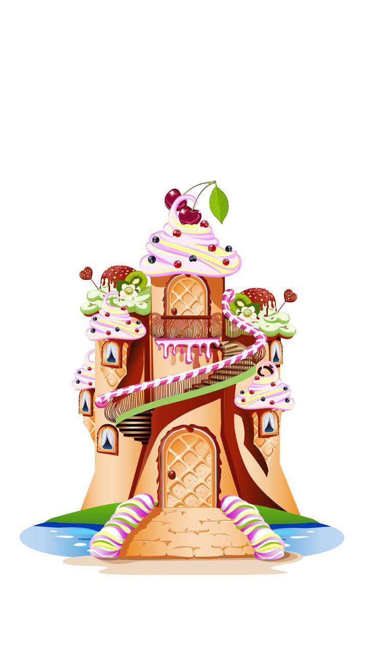 Дом из конфет рисунок