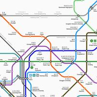 Seoul Subway Map Affiche