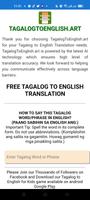 TagalogToEnglish AI Translator Affiche