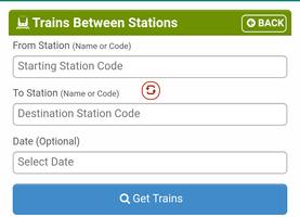 Train search new version  live status 截图 1