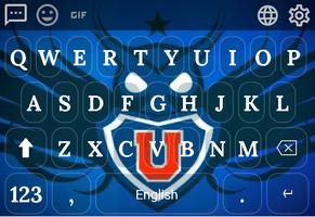 Teclado universidad de chile الملصق
