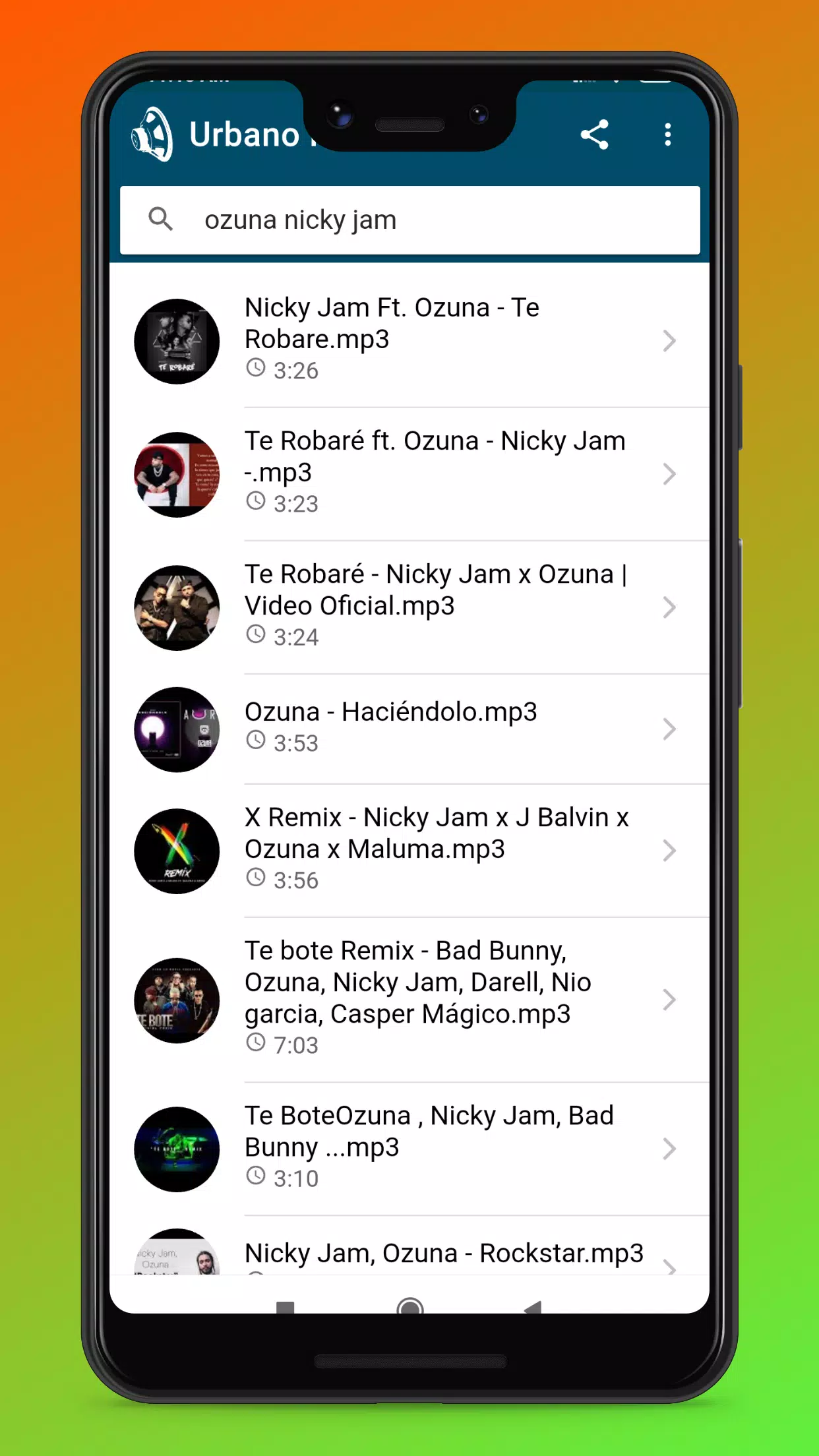 Descarga de APK de Urbano MP3 para Android