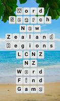 Word Search New Zealand RegioNS LCNZ WordFind Game plakat